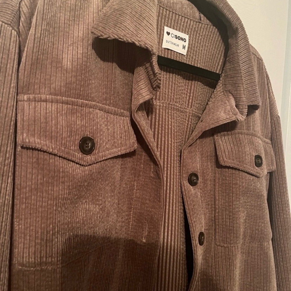 Brown Corduroy Button-Up Jacket - Picture 3 of 3